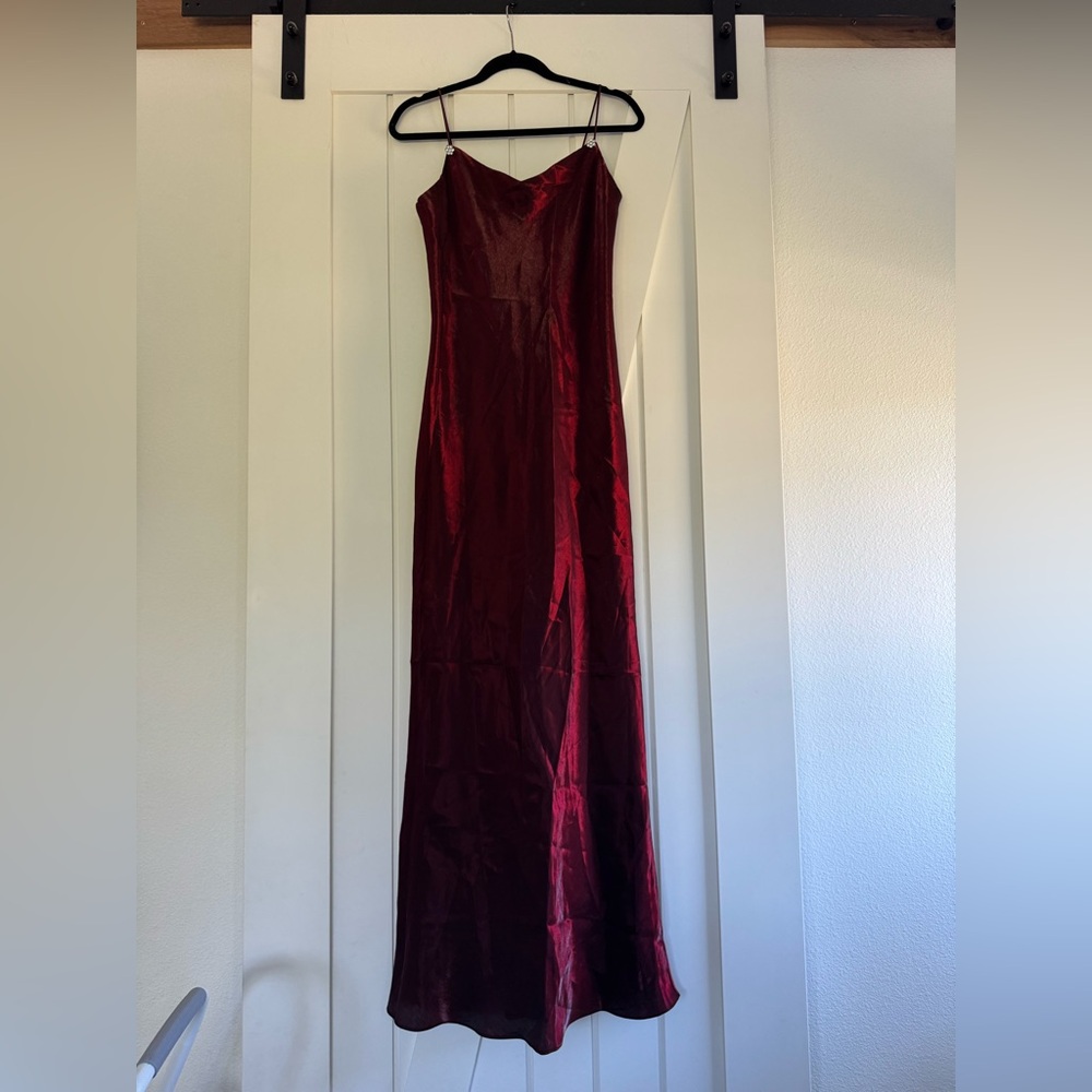 Formal maxi gown with spaghetti straps by Kiki USA